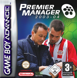 Premier Manager 2003-04 box art for GameBoy Advance